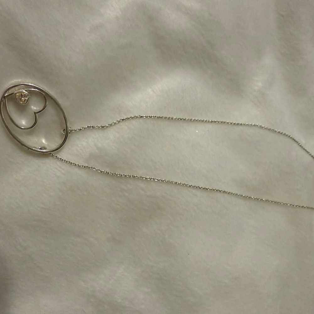 Elegant Silver Heart Pendant Necklace